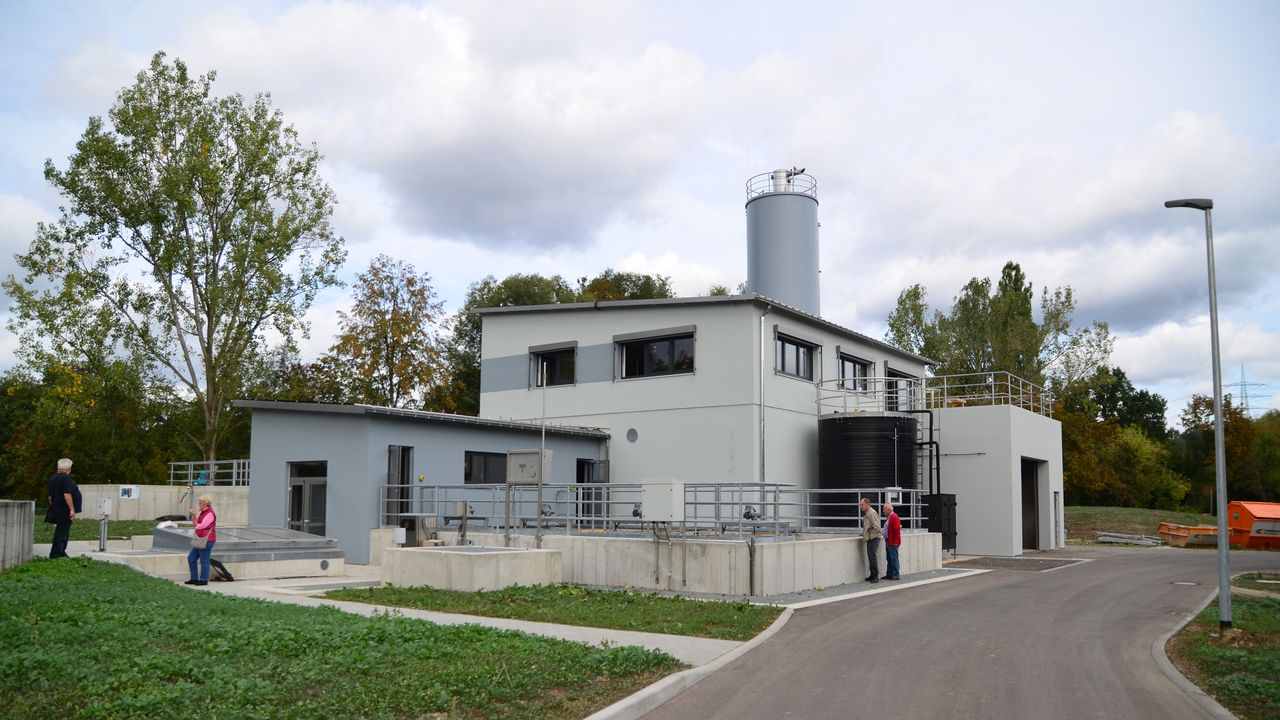 Das Gebäude der 4. Reinigungsstufe. 