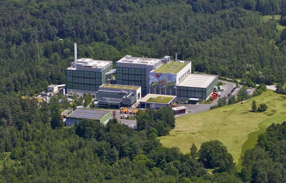 Luftaufnahme des Restmüllheizkraftwerkes Böblingen.