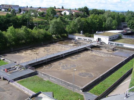 Das Becken der biologischen Reinigungsstufe in Wendlingen. 