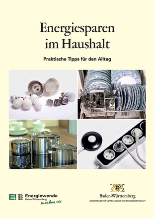 Titelseite der Broschüre "Energiesparen im Haushalt" vom Ministerium für Umwelt, Klima und Energiewirtschaft